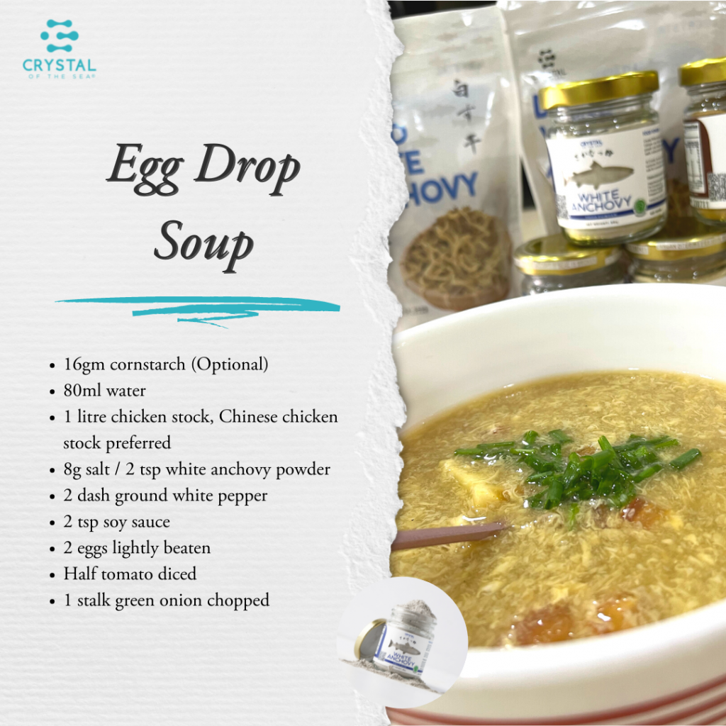Easy Dinner Recipe Egg Drop Soup Recipe with White Anchovy Powder