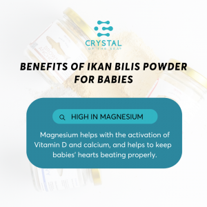 Benefit of Ikan bilis powder is high in magnesium for babies