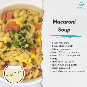 Macaroni Soup Ikan Bilis Powder Recipe